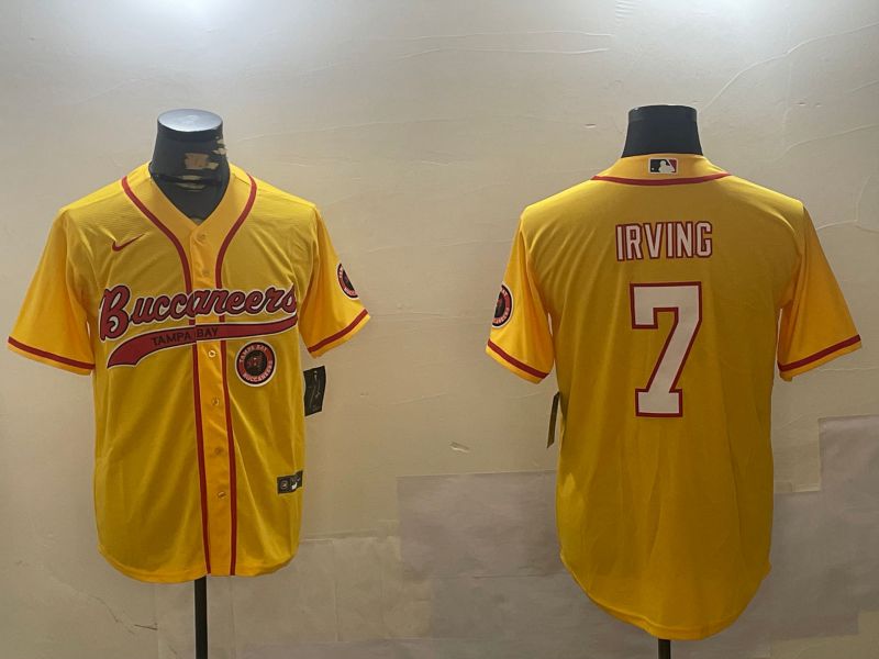 Men Tampa Bay Buccaneers #7 Irving Yellow Joint Name 2024 Nike Limited NFL Jersey style 3->tampa bay buccaneers->NFL Jersey